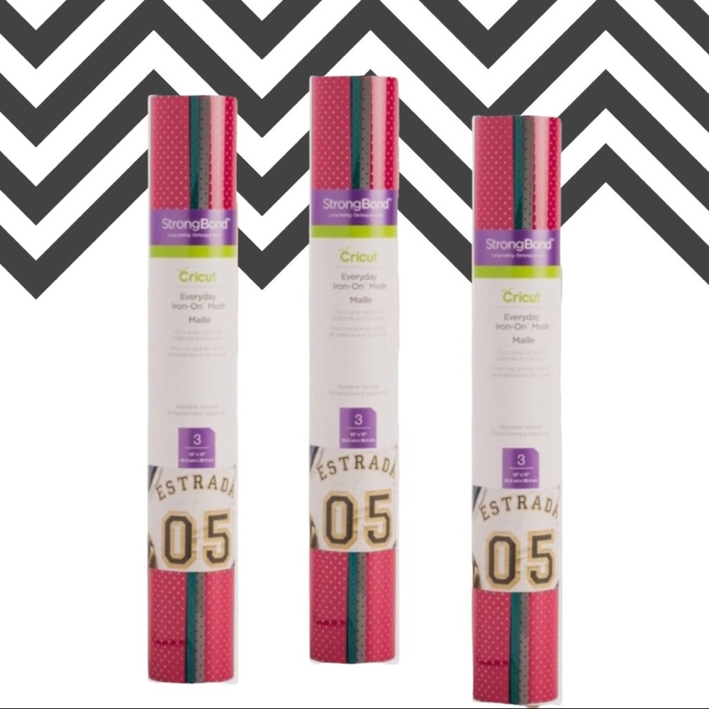 Three rolls, New in package, Cricut Everyday Iron-On Mesh Sampler…